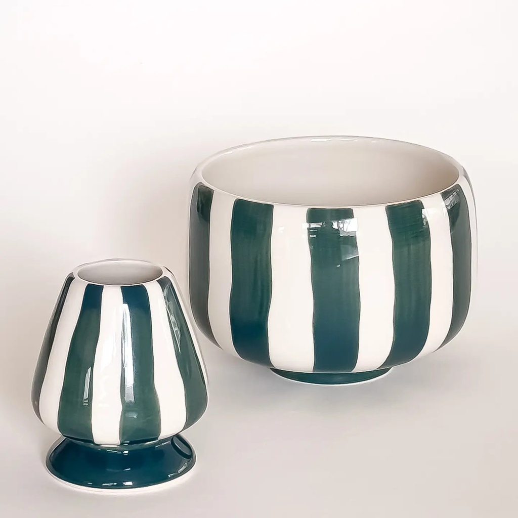 Matcha Set Stripes - Gentle Green