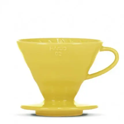 [VDC-02-YEL-BB] Hario Ceramic Coffee Dripper V60-02 Yellow + 40 Filters