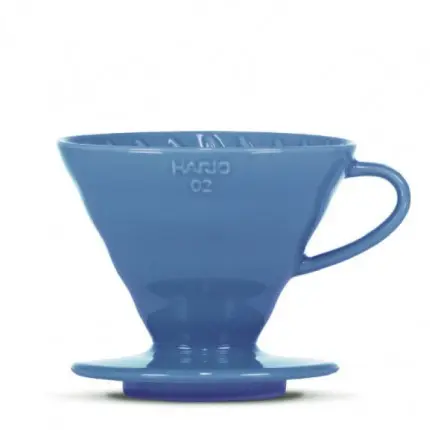 [VDC-02-TKB-BB] Hario Ceramic Coffee Dripper V60-02 Turquise Blue + 40 Filters
