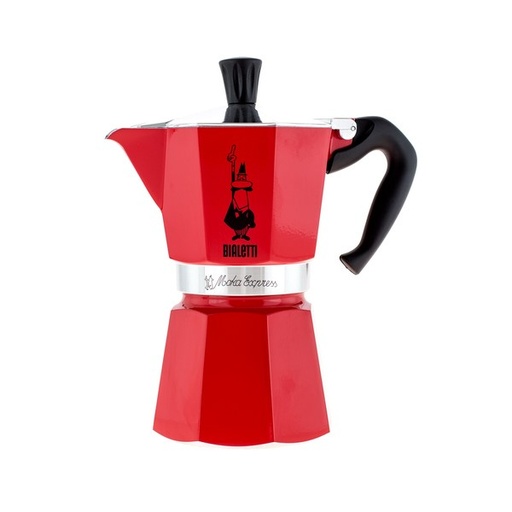 [8006363018395] Bialetti Moka Express 6 cup Red 300ml
