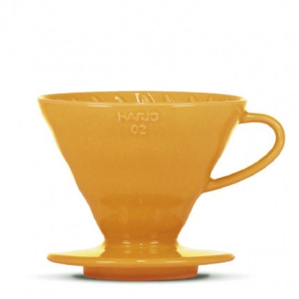 [VDC-02-OR-BB] Hario Ceramic Coffee Dripper V60-02 Orange + 40 Filters   